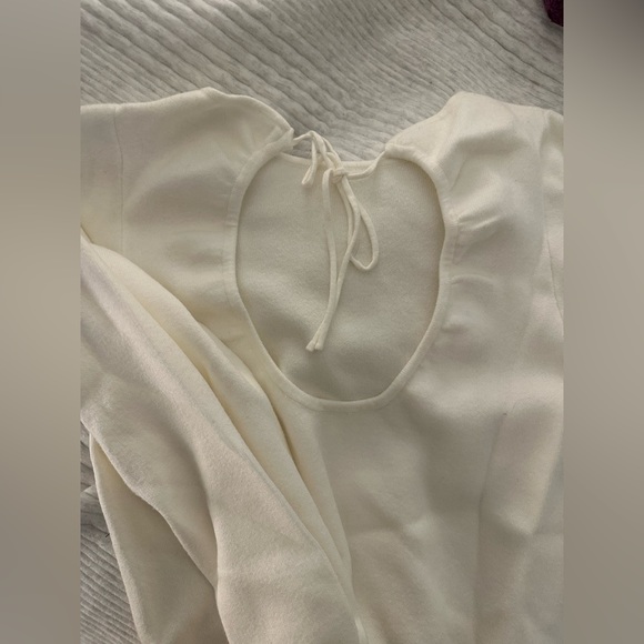 White open back sweater from Mango! NEVER WORN - Picture 2 of 3